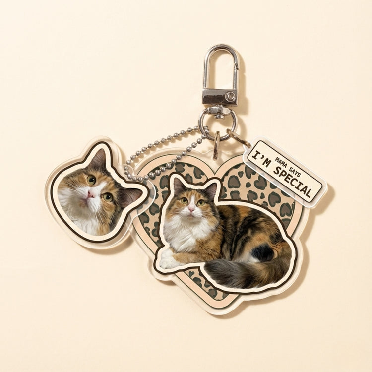 Custom Pet Portrait Acrylic Keychain alternate view 10 – Lizzie & Friends