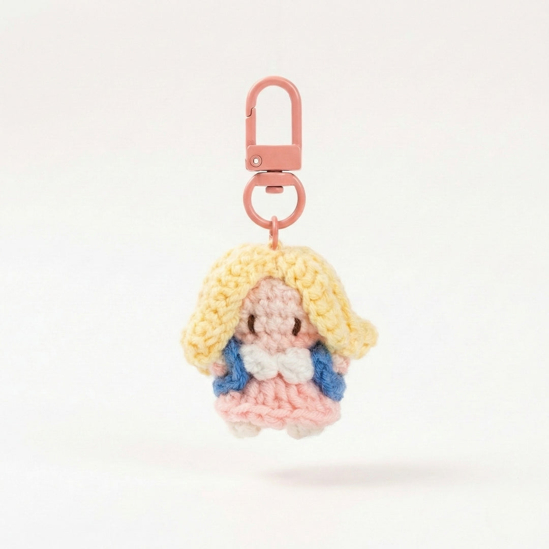 Waffle-Loving Telekinetic Hero 11 Plush Bag Charm (Mini) – handmade crochet plush bag charm kawaii collectible gift