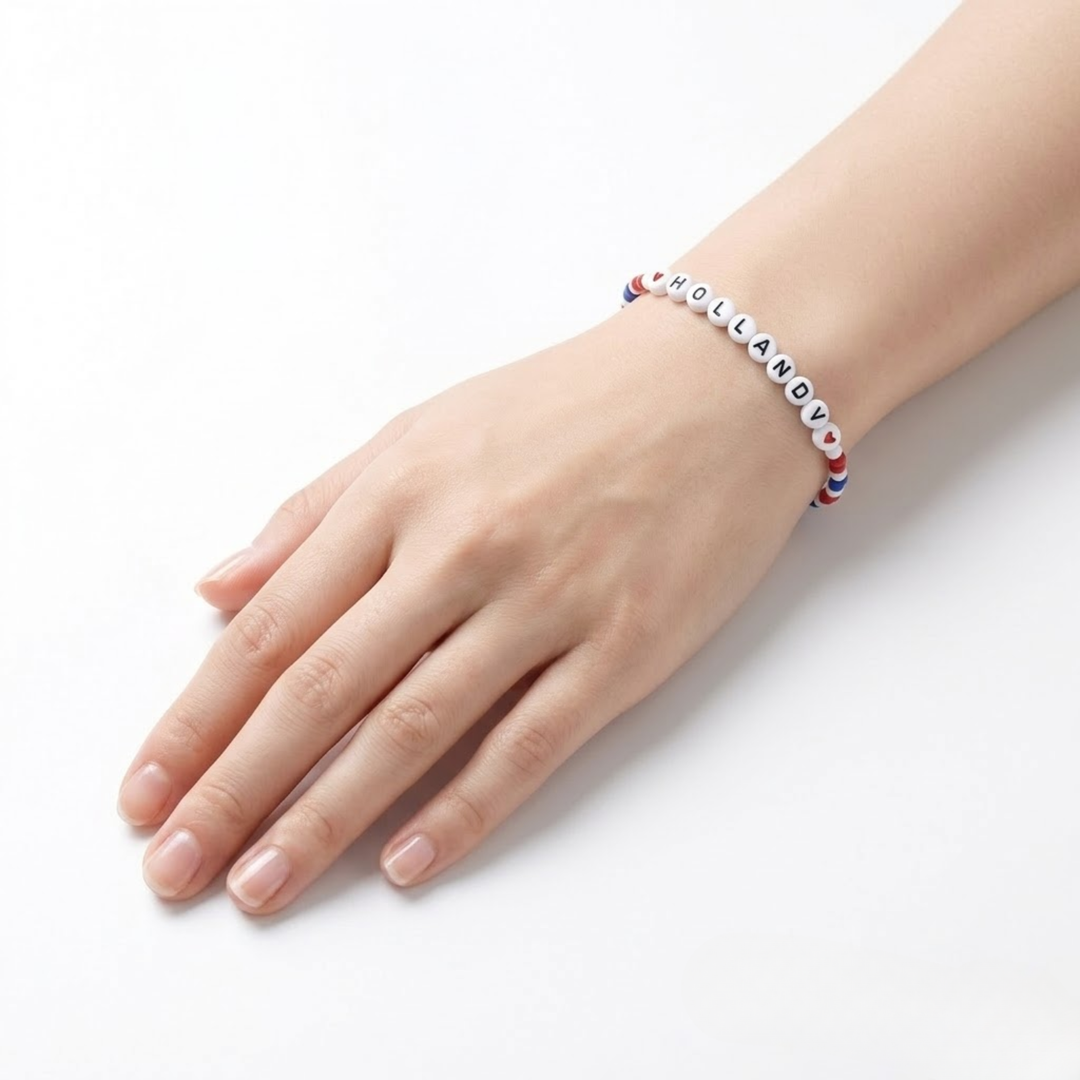 Heated Rivalry "HOLLANOV" Handmade Beaded Friendship Bracelet – handmade beaded bracelet fan gift sports romance jewelry
