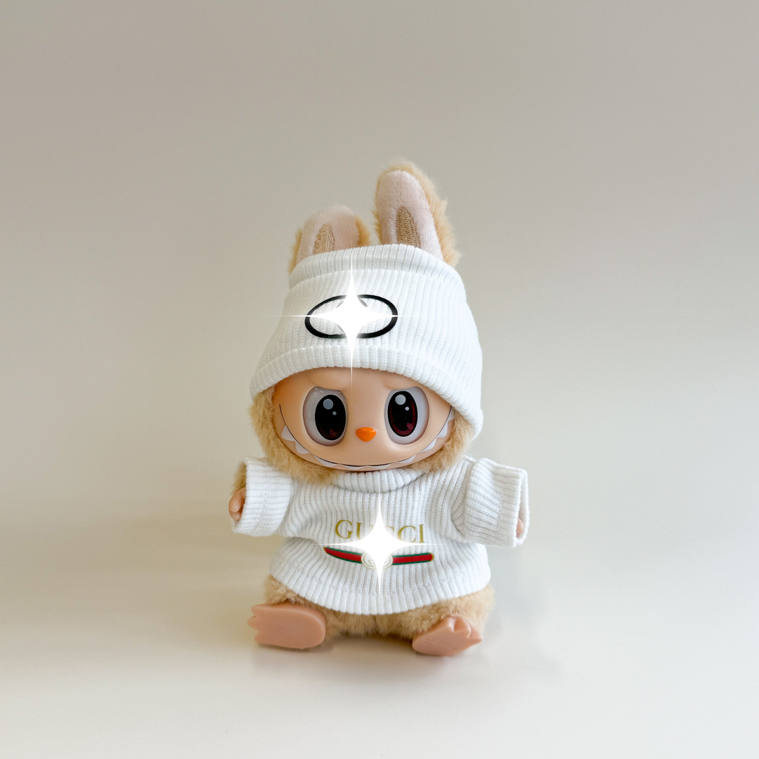 Labubu シグネチャー リブニットセット – ダブルロゴ エディション