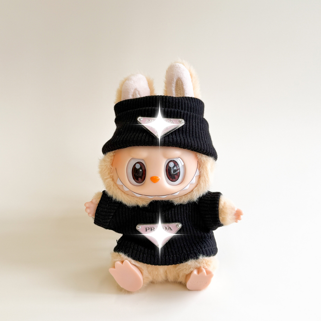 Labubu Signature Ribbed Knit Set – Pink Triangle Logo