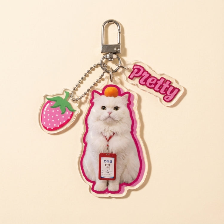 Custom Pet Portrait Acrylic Keychain alternate view 13 – Lizzie & Friends