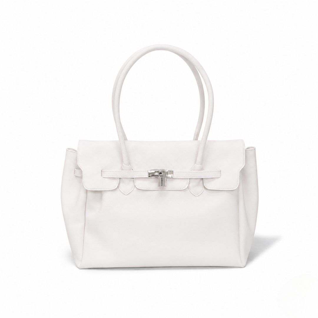White Jelly Padlock Tote Bag