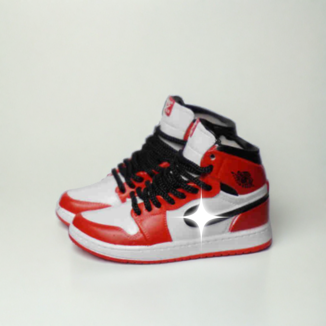 Labubu Retro High-Top Sneakers – Red & Black Edition