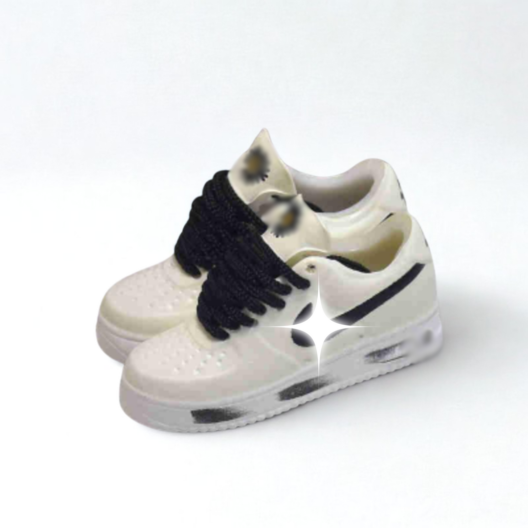 Labubu Daisy Street Low-Top Inspired Miniature Sneakers flat lay product shot – Lizzie & Friends