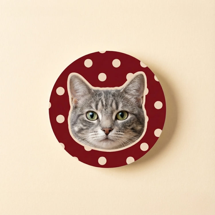 Custom Pet Photo Acrylic Magnetic Phone Grip flat lay product shot – Lizzie & Friends