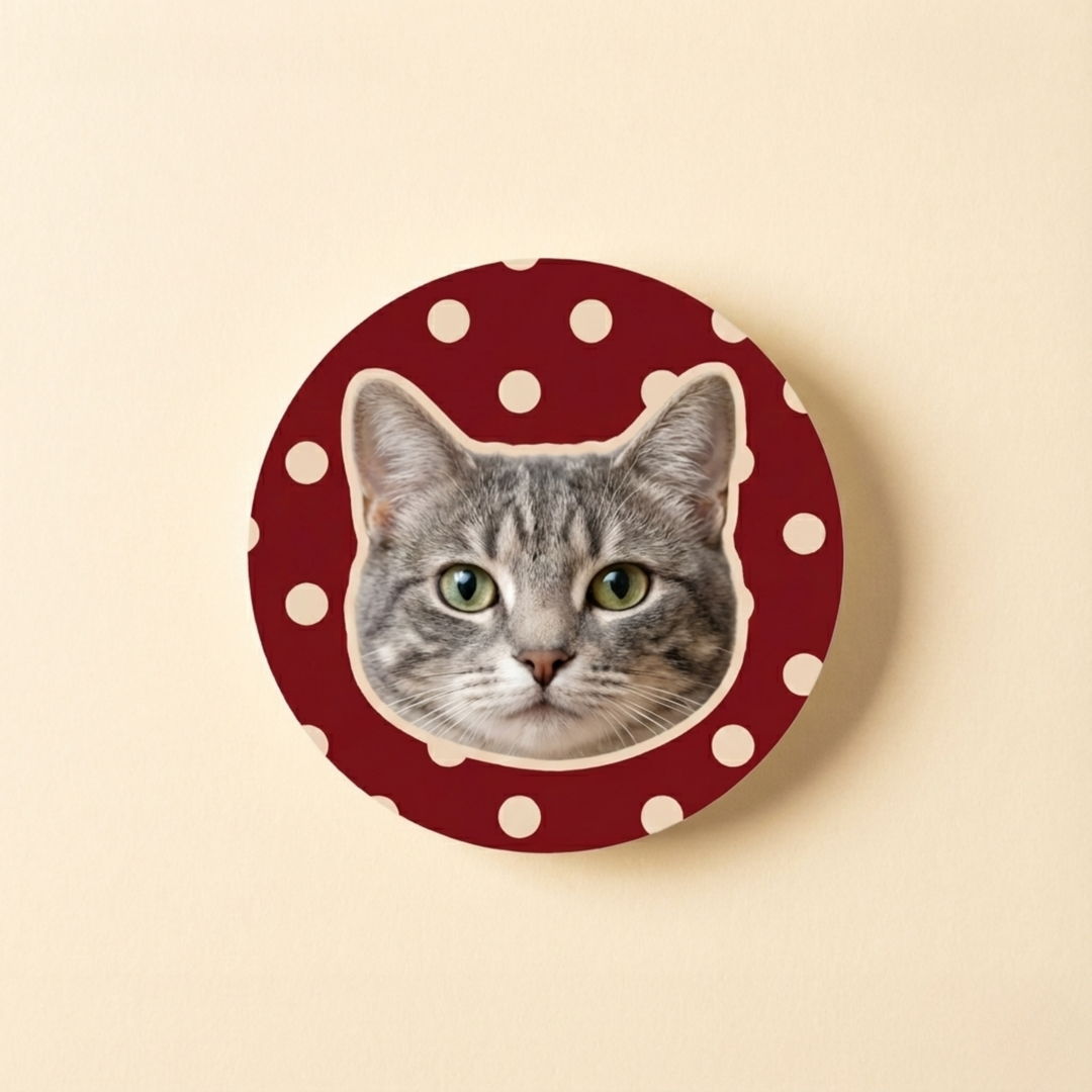 Custom Pet Photo Acrylic Magnetic Phone Grip flat lay product shot – Lizzie & Friends