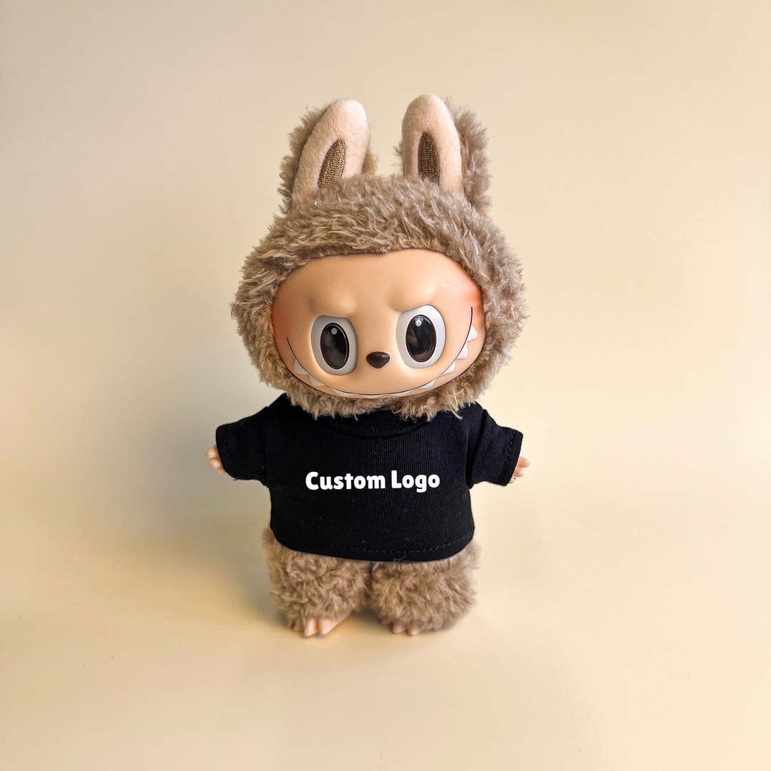 Labubu Custom Logo T-Shirt – Multiple Colors – Labubu plush doll outfit handmade kawaii Pop Mart collectible accessory