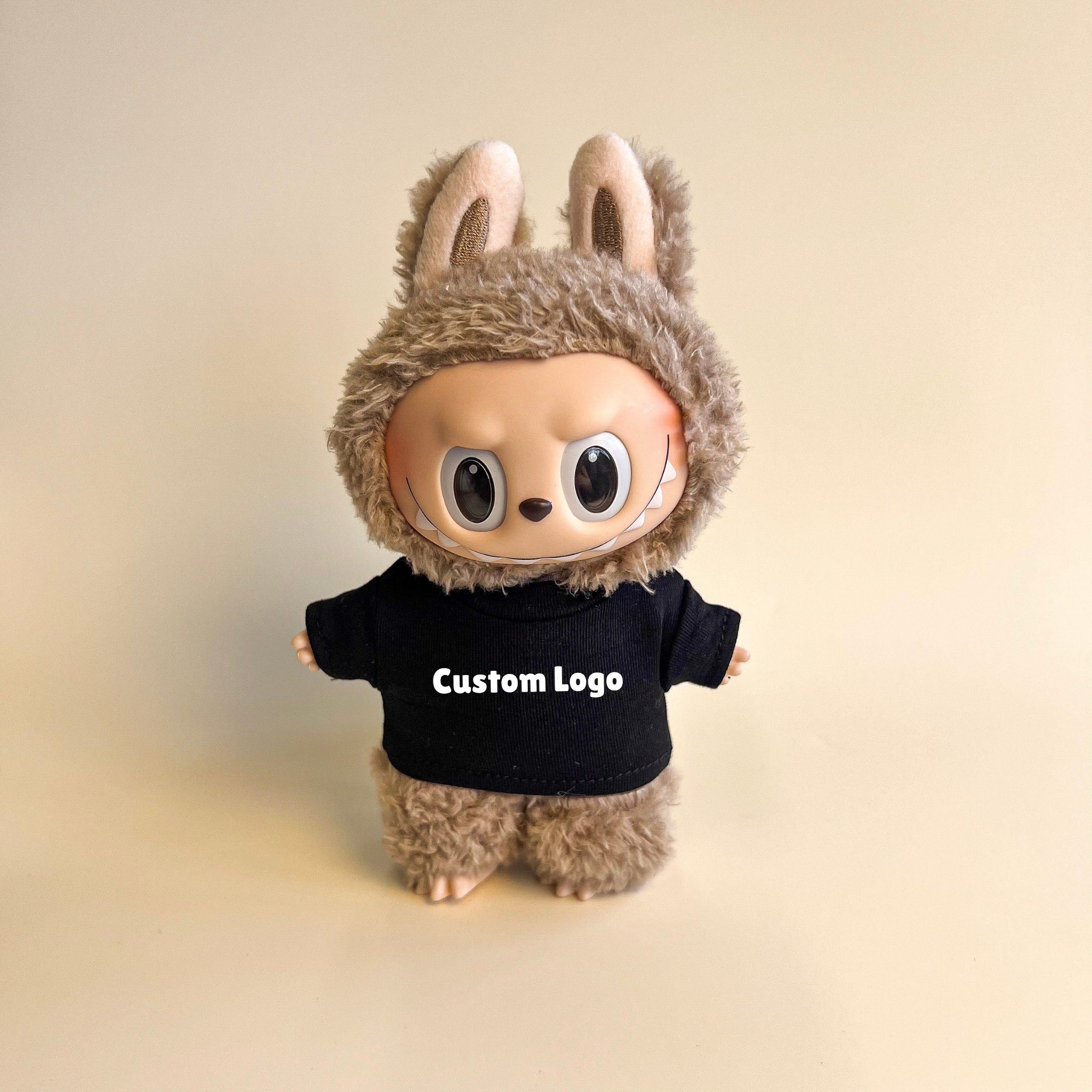 Labubu Custom Logo T-Shirt – Multiple Colors – Labubu plush doll outfit handmade kawaii Pop Mart collectible accessory
