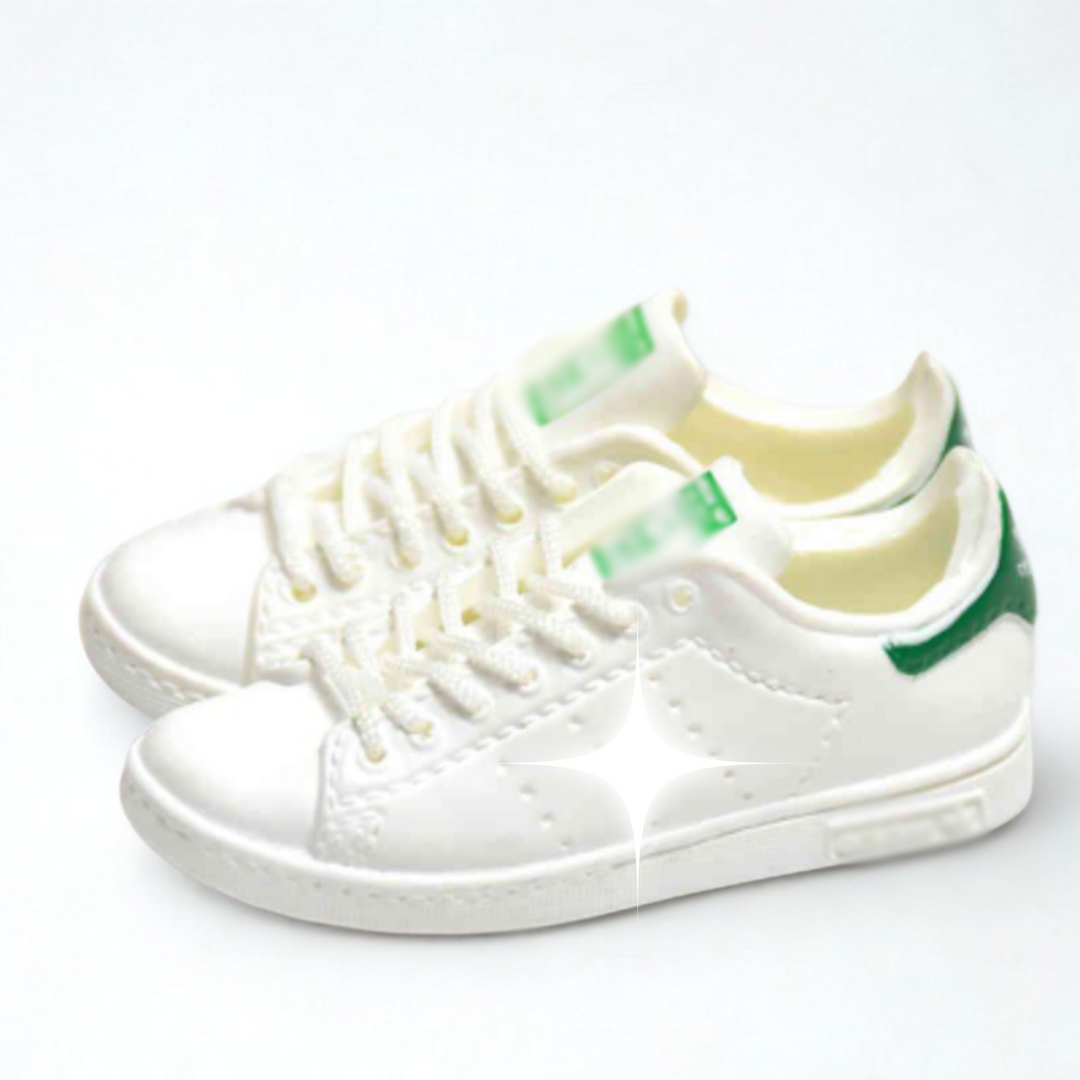 Labubu Miniature Tennis Sneakers – White & Green Classic Edition