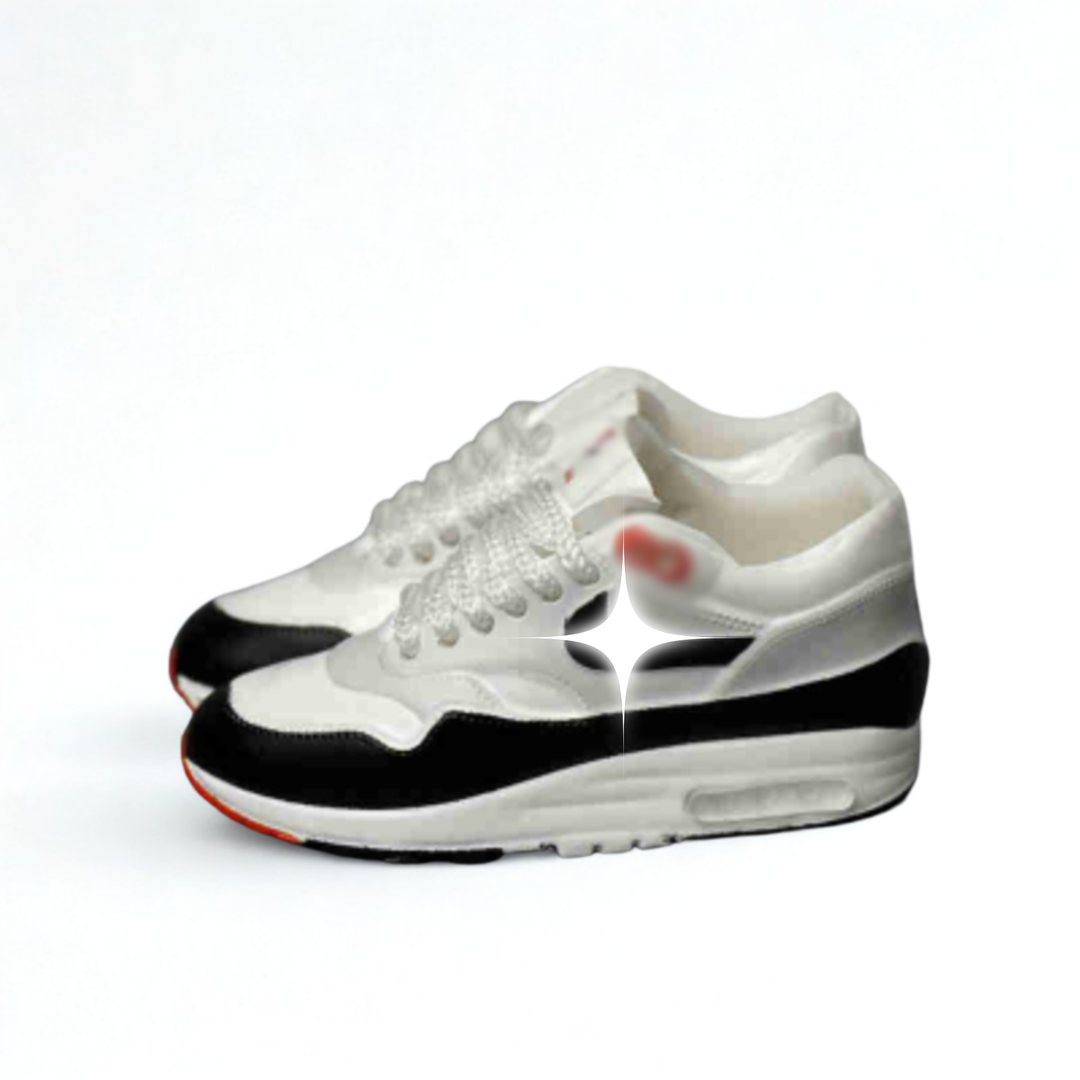 Labubu Retro Cushion Miniature Sneakers – Black & White Edition