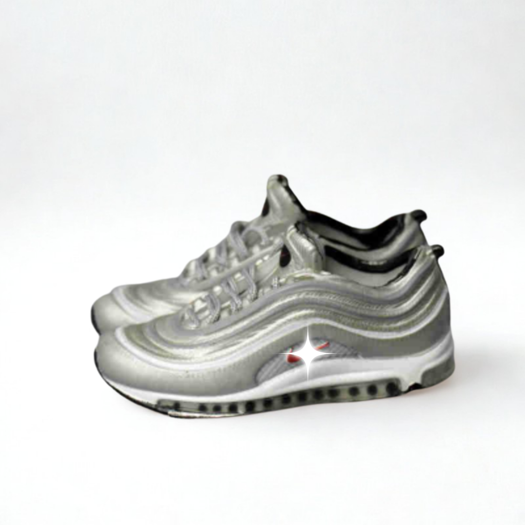 Labubu Futuristic Wave Miniature Sneakers – Silver Edition