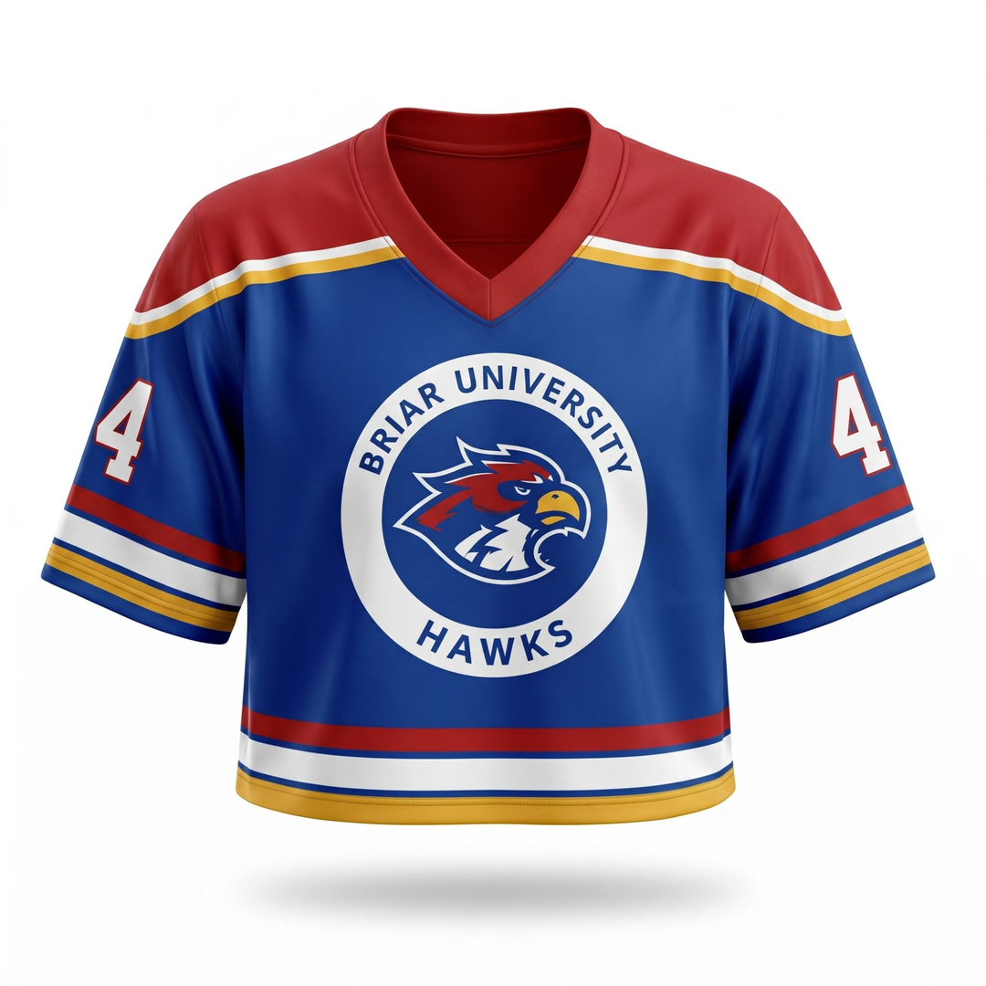 Briar University Hawks Graham #44 Cropped Jersey