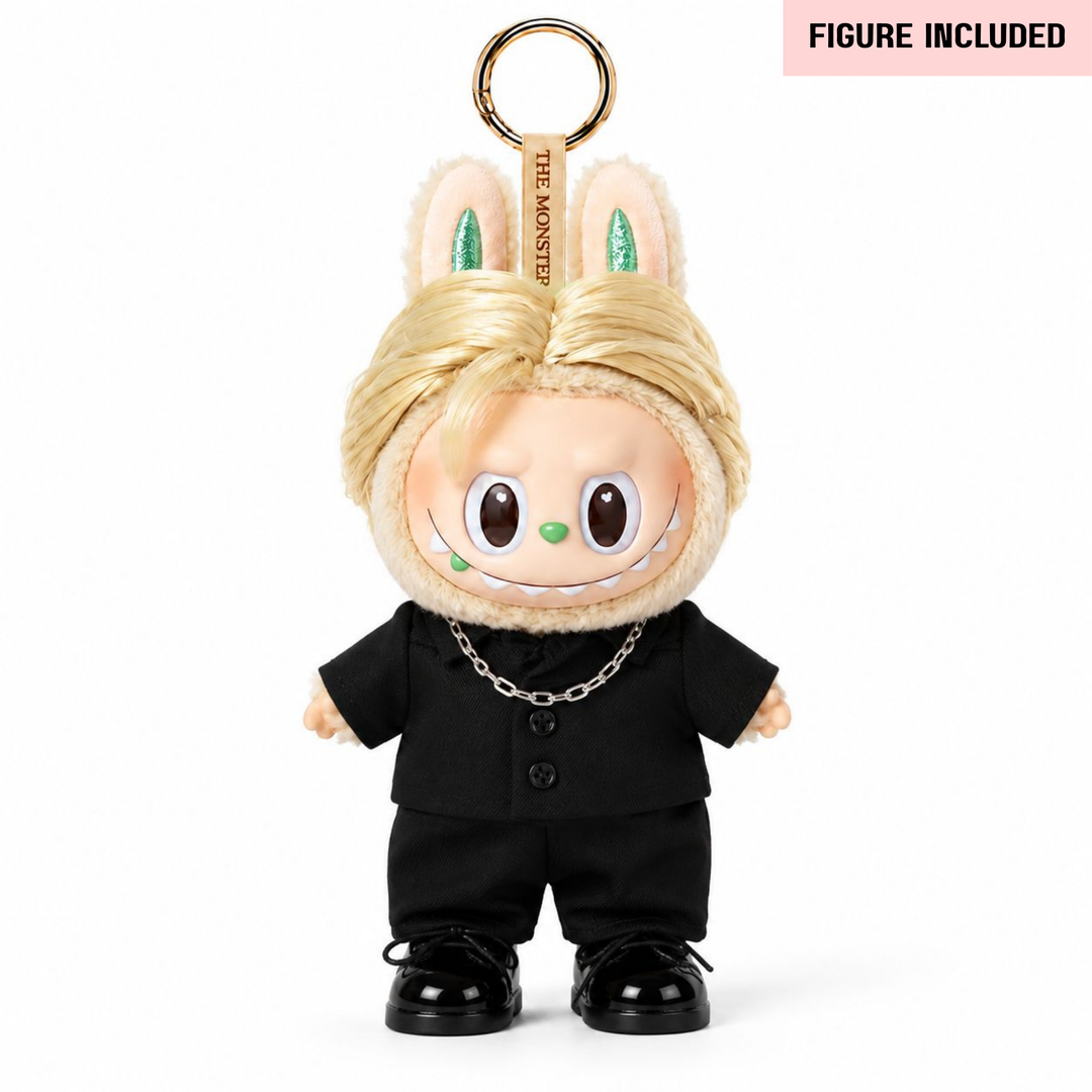 Labubu Jimin Black Jacket Outfit Set – Complete with Authentic Blue Prelude Figure