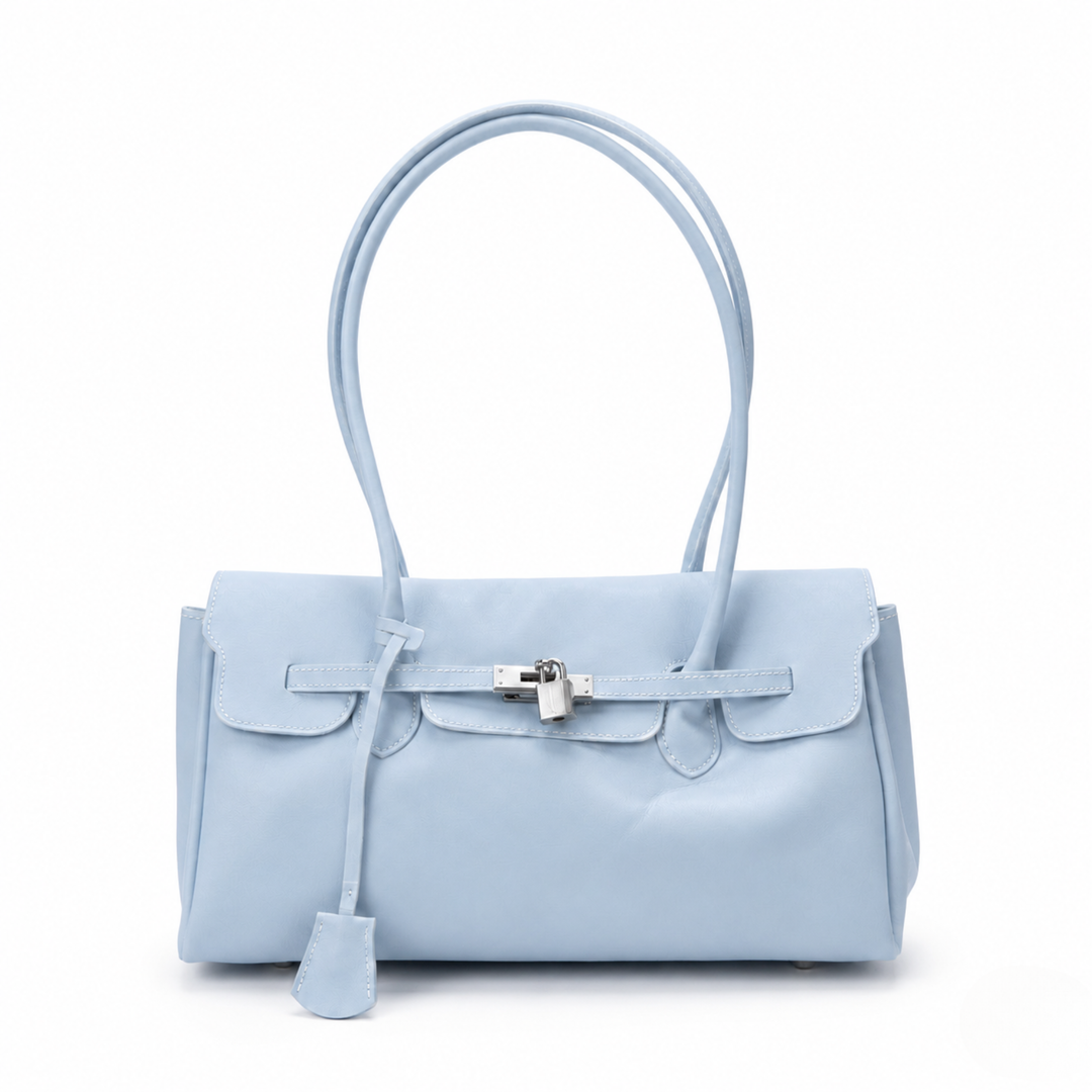 Baby Blue Jelly Padlock Shoulder Bag