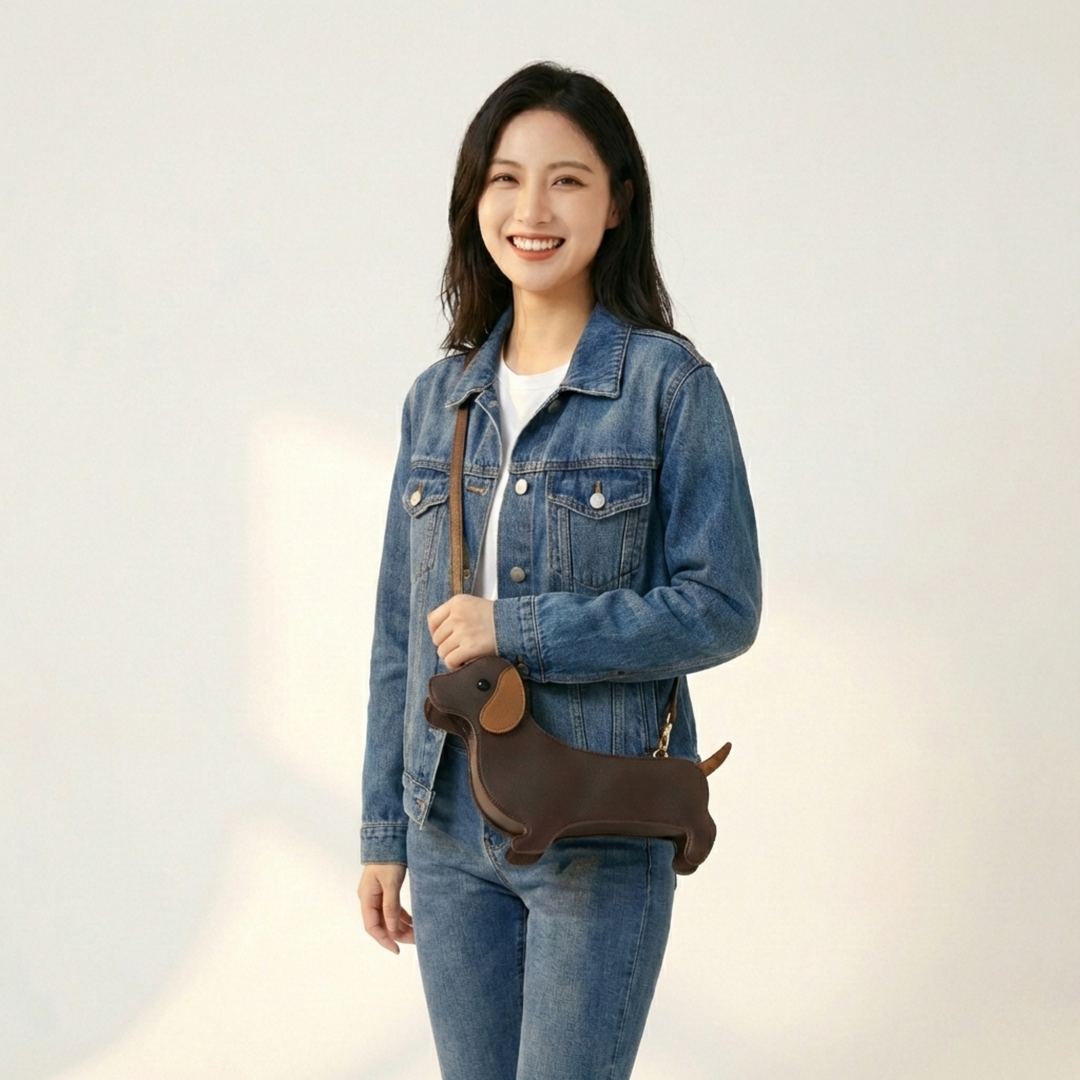 Whimsical Dachshund Sausage Dog Crossbody Bag – crossbody bag fan merch gift sports romance