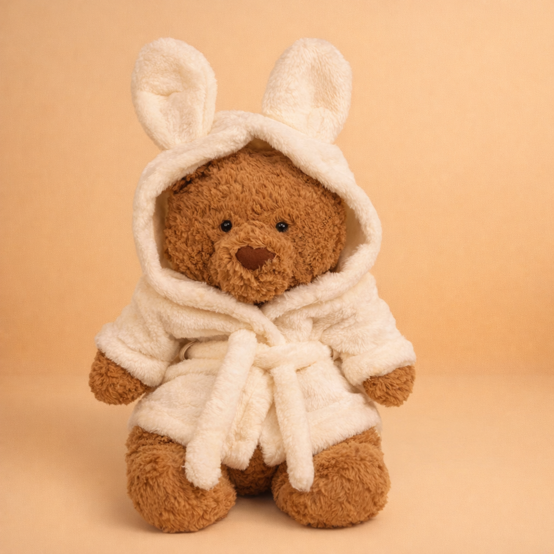 Jellycat Bunny Robe Outfit – Jellycat plush stuffed animal outfit handmade doll clothes accessory