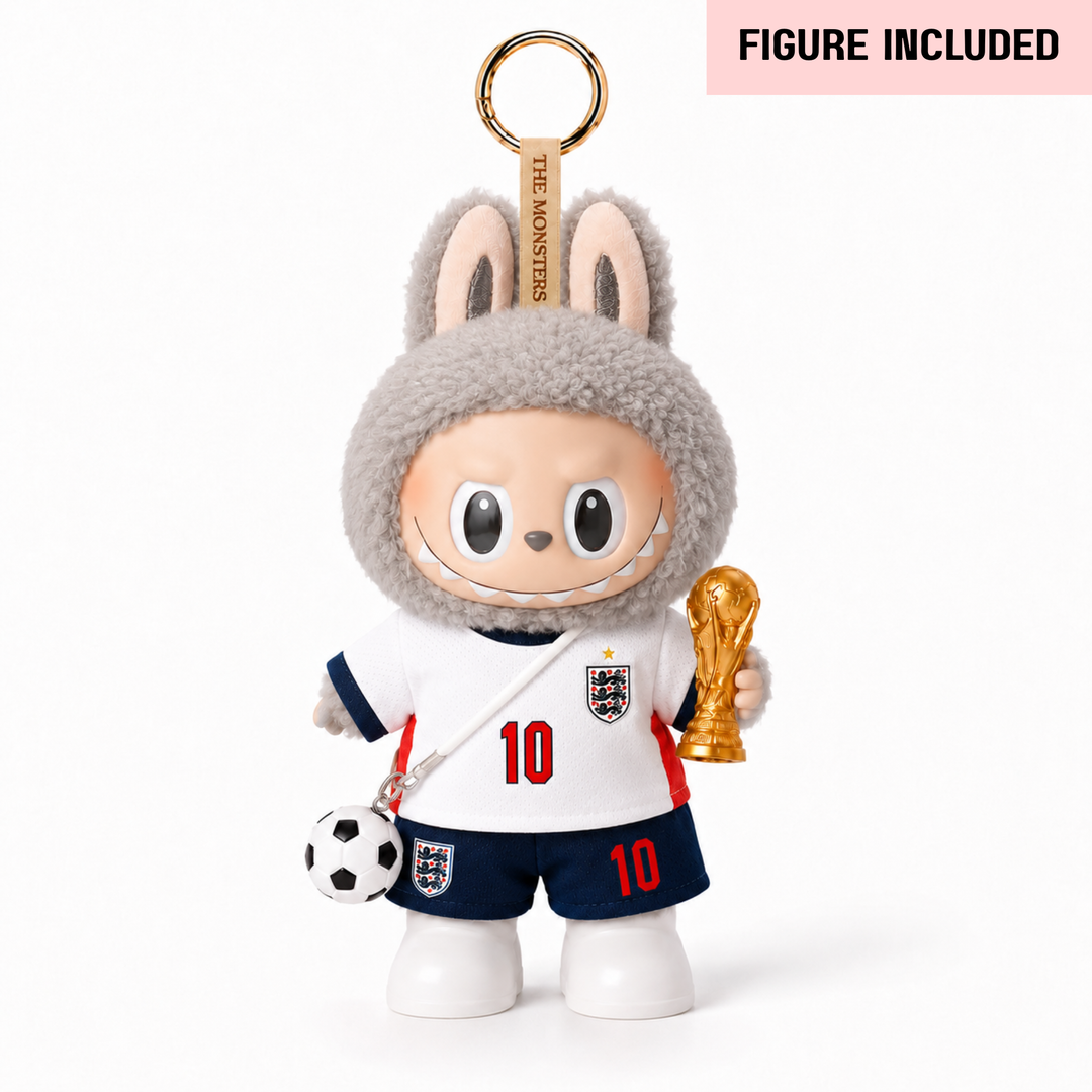 Labubu England #10 Football Outfit Set – Complete with Authentic Exciting Macaron Sesame Bean Figure