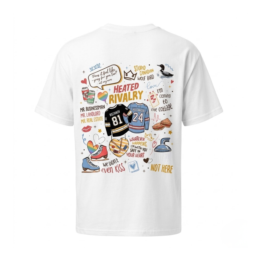 プロホッケー 「Heated Rivalry」 シグネチャー・ドゥードル Tシャツ