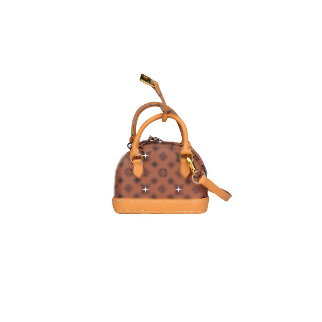 Labubu Miniature Dome Handbag – Classic Monogram Style