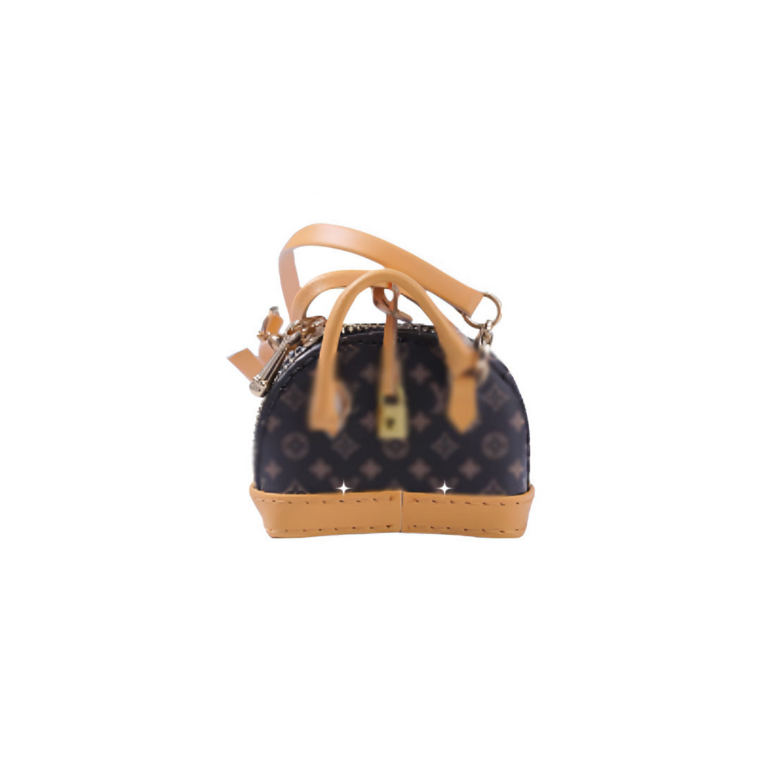 Labubu Miniature Dome Handbag – Classic Monogram Style