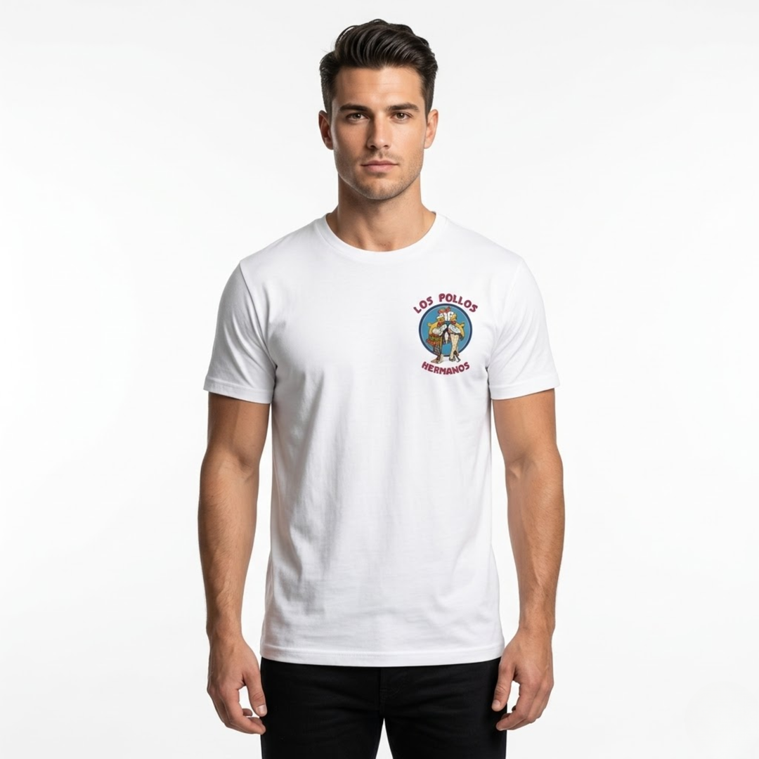 Fictional Chicken Mascot Logo T-Shirt – Double-Sided Graphic