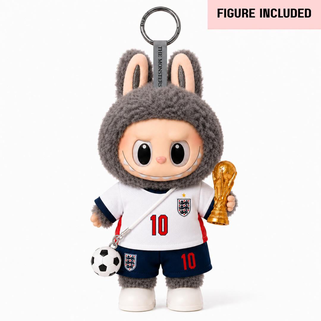 Labubu England #10 Football Outfit Set – Complete with Authentic Kuromi Figure