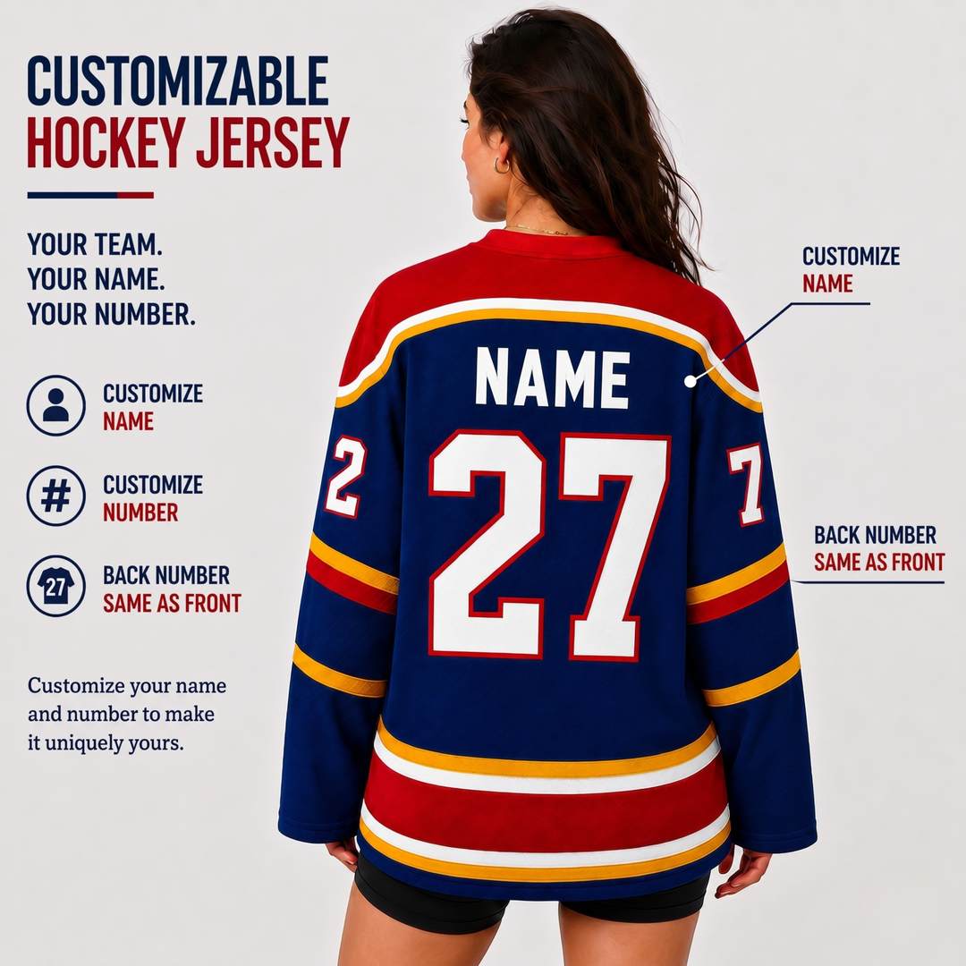 Customizable Briar Hockey Jersey – Blue (Embroidered)