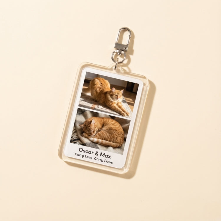 Memory Moments – Custom Acrylic Photo Keychain Gift close-up detail shot – Lizzie & Friends