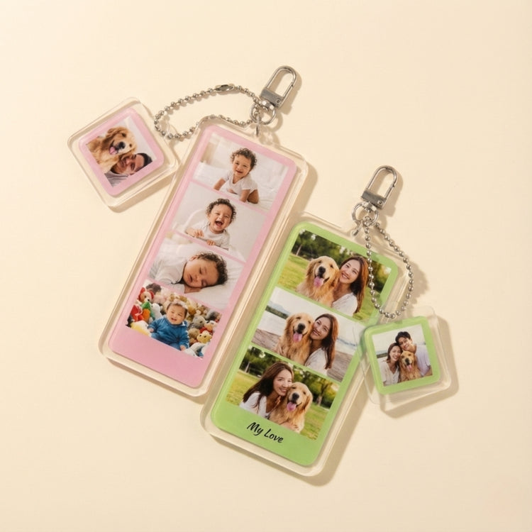 Memory Moments – Custom Acrylic Photo Keychain Gift – blind box keychain kawaii collectible mystery bag charm