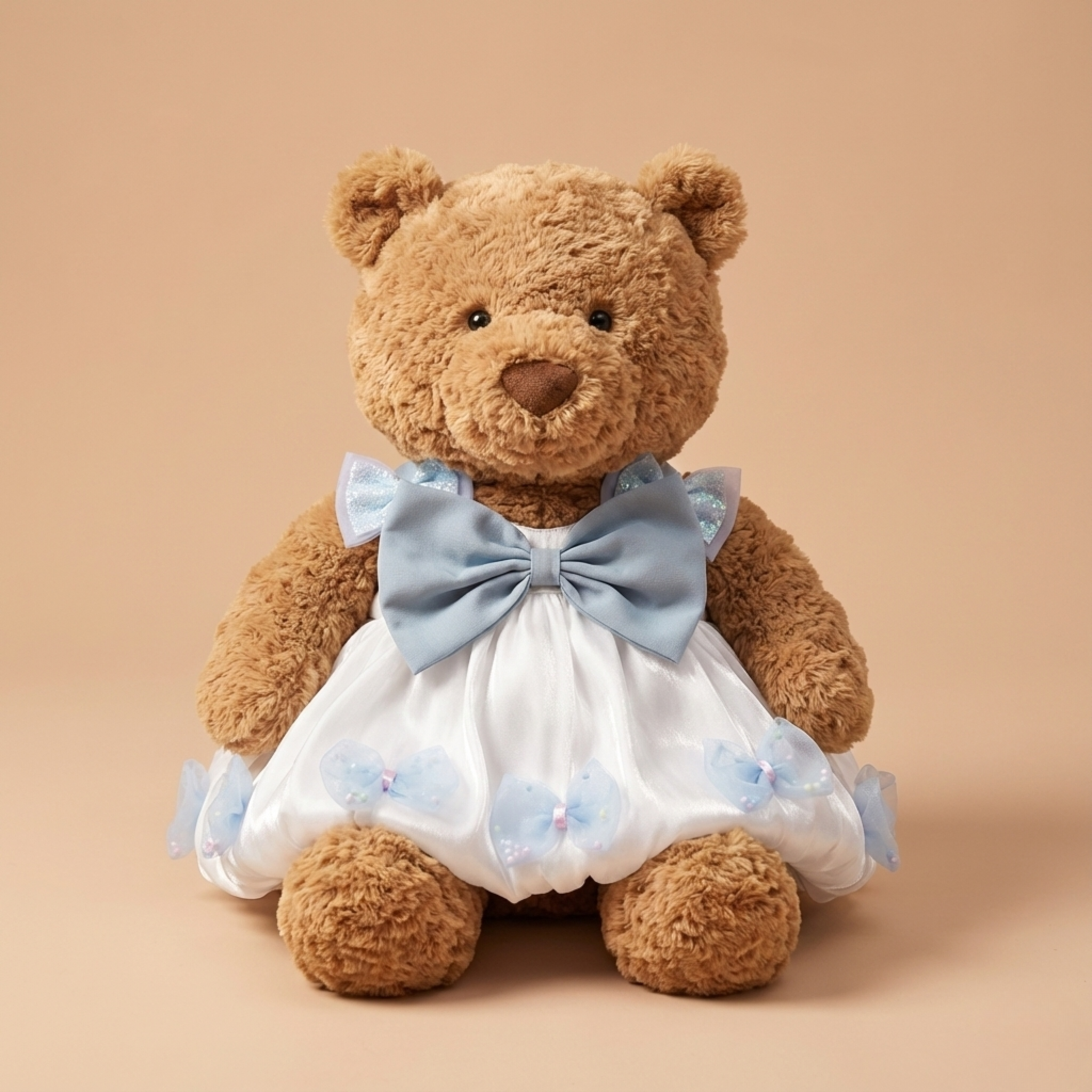 Jellycat Blue Ribbon Dress Outfit (For 47 cm Plush) – Jellycat plush stuffed animal outfit handmade doll clothes accessory