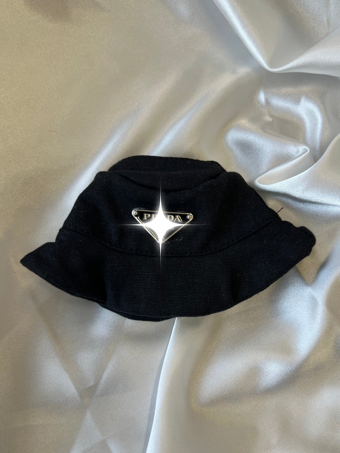 Labubu Black Bucket Hat and Overalls Set back view detail – Lizzie & Friends