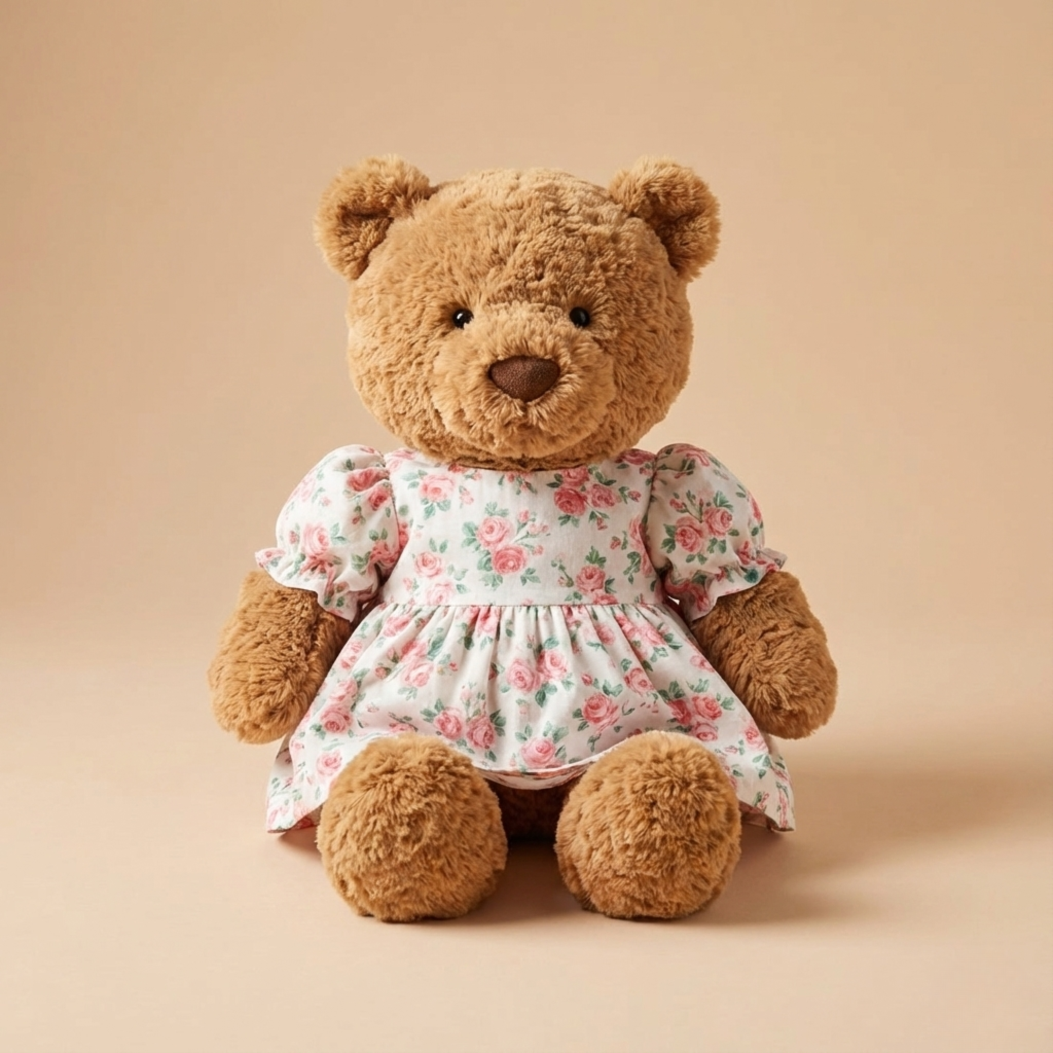 Jellycat Floral Puff Dress Outfit (For 47 cm Plush) – Jellycat plush stuffed animal outfit handmade doll clothes accessory