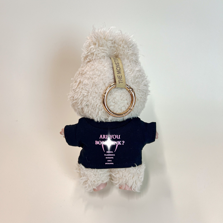 Labubu Concert Outfit Set – Black Heart Tee with Mini Fan Lightstick (2 Items) back view detail – Lizzie & Friends