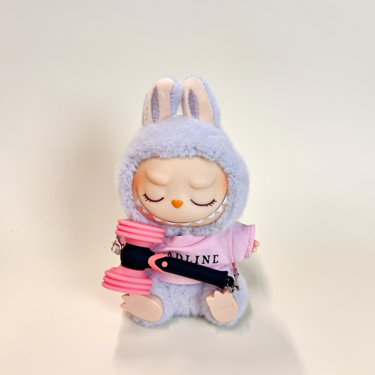 Labubu Concert Outfit Set – Pink Tour Tee with Mini Fan Lightstick (2 Items) – Labubu plush doll outfit handmade kawaii Po...
