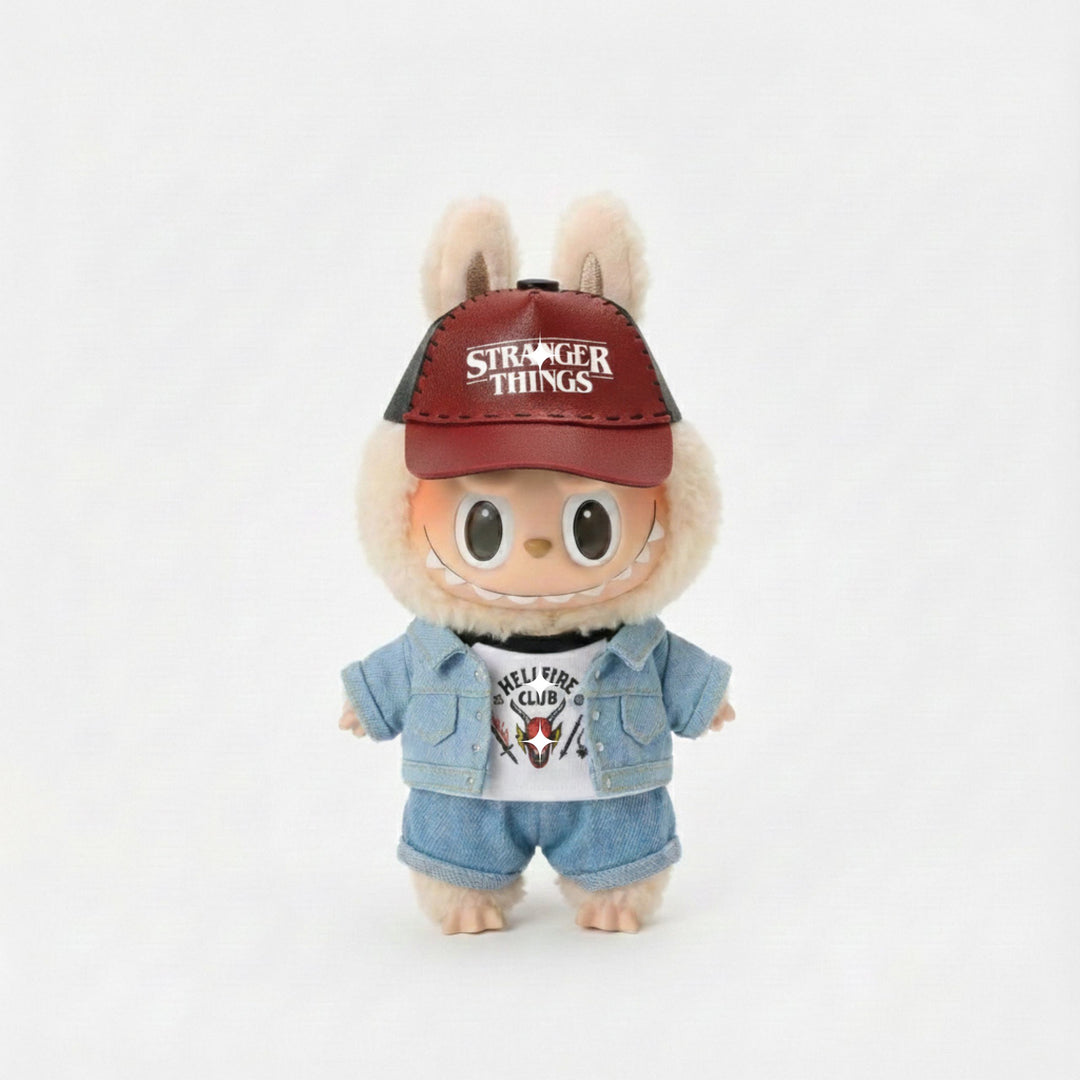 Labubu Mystery Series Denim Set – Labubu plush doll outfit handmade kawaii Pop Mart collectible accessory