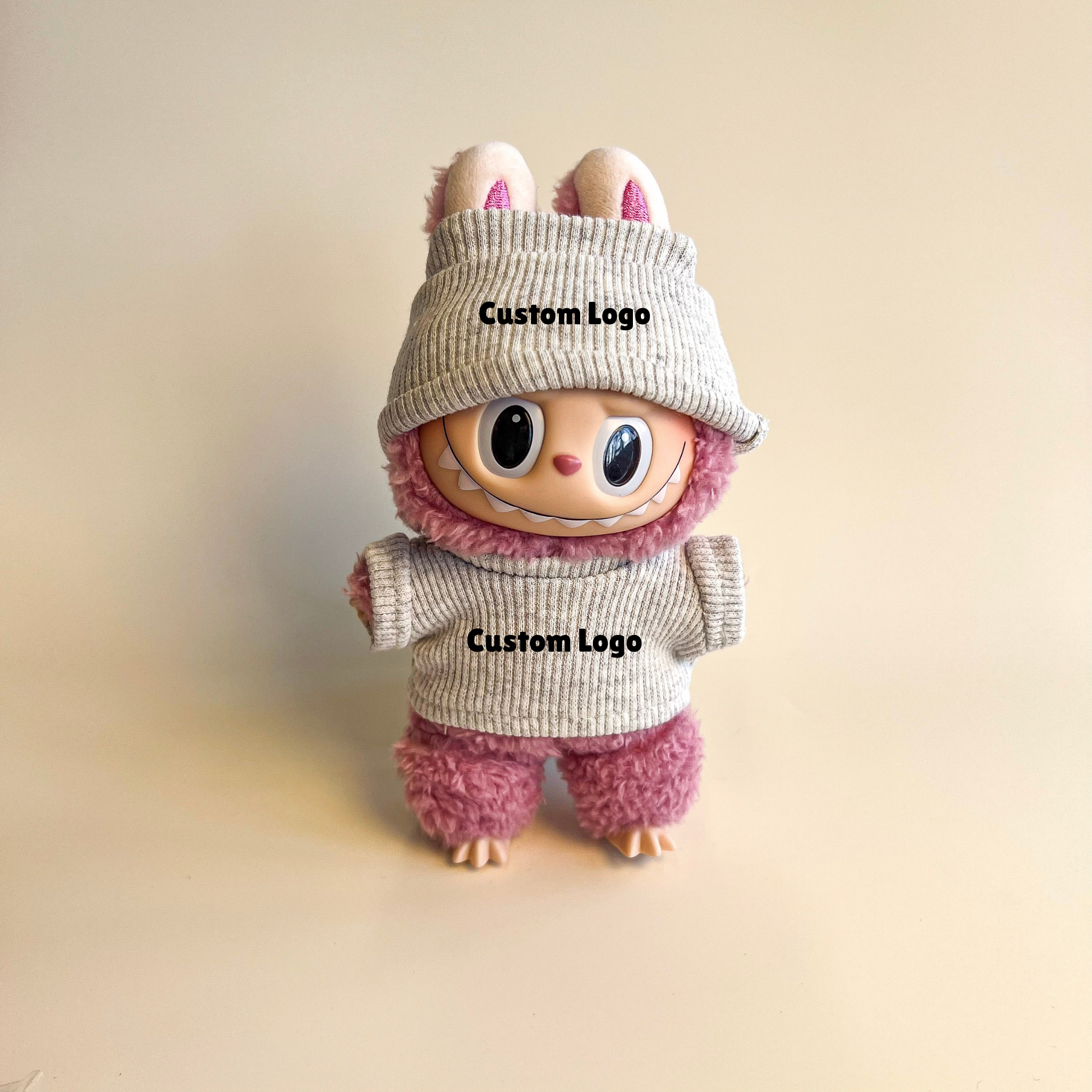 Labubu Custom Logo Outfit – Beanie & Sweater Set (Multiple Colors) lifestyle display – Lizzie & Friends