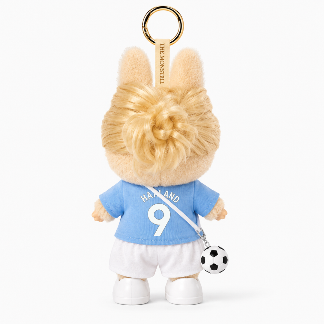 Labubu Manchester City Haaland #9 Football Outfit Set – Complete with Authentic Blue Prelude Figure