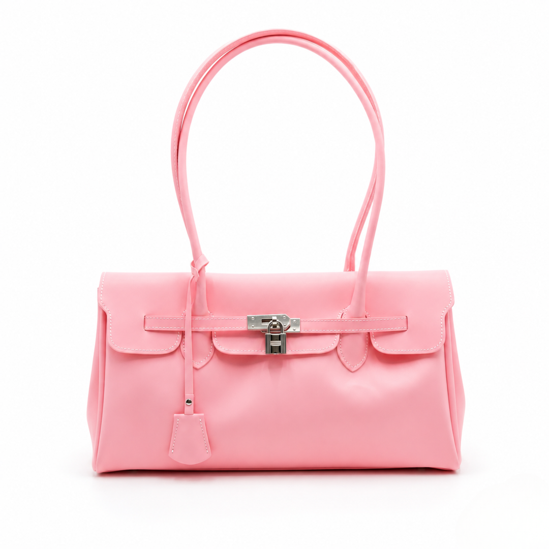 Pink Jelly Padlock Shoulder Bag