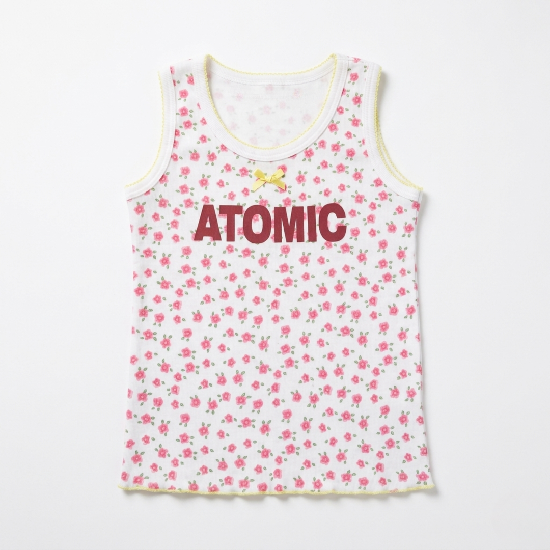 "ATOMIC" Retro Floral Ribbed Tank Top