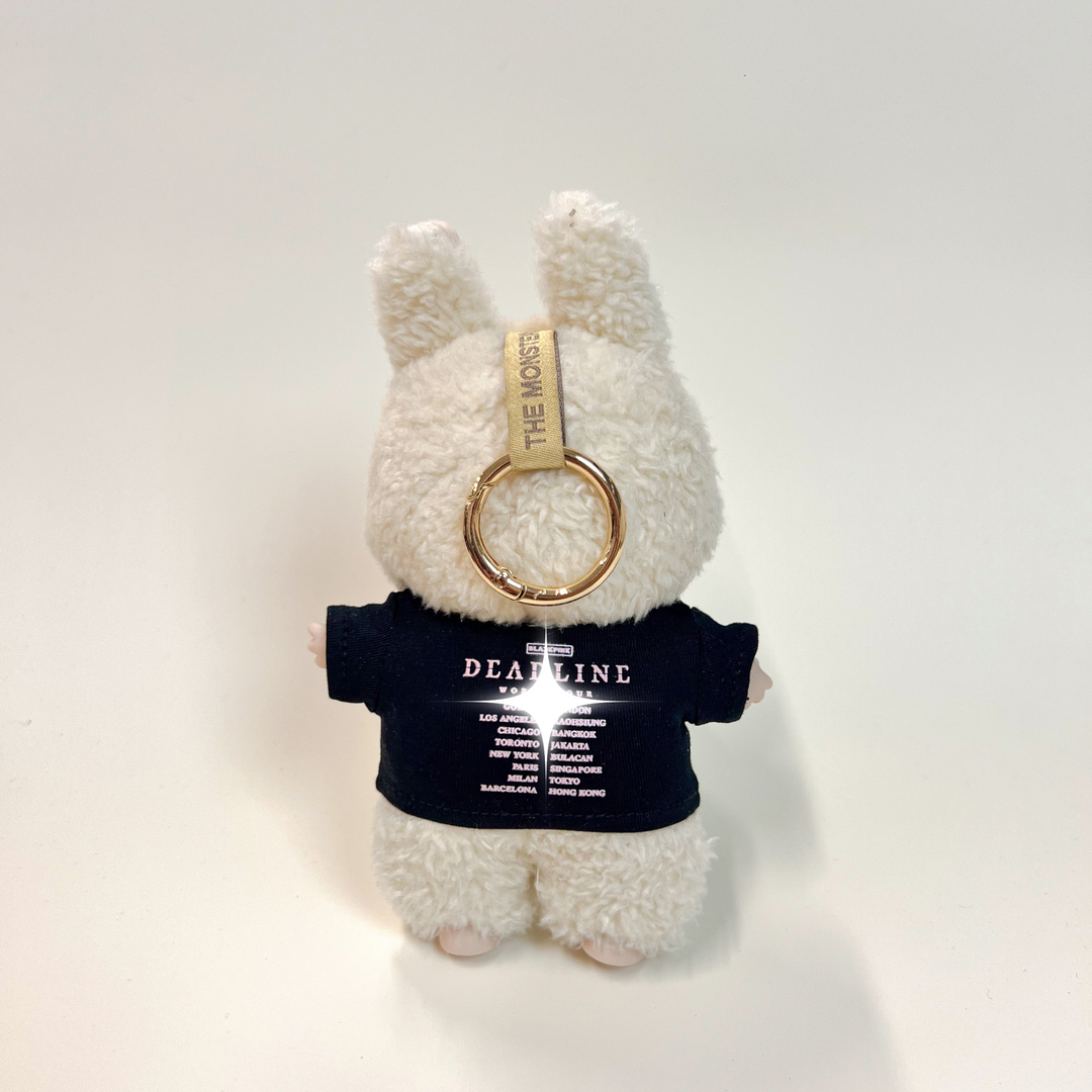 Labubu Concert Outfit Set – Black Tour Tee with Mini Fan Lightstick (2 Items) back view detail – Lizzie & Friends