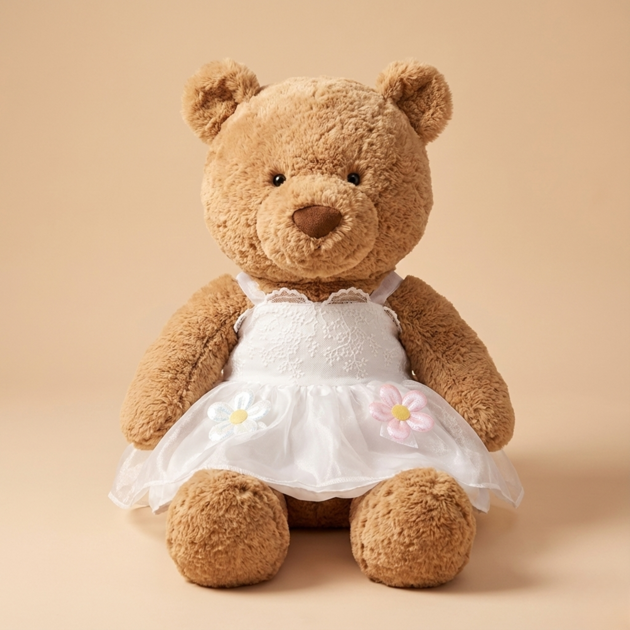Jellycat White Daisy Tulle Dress Outfit (For 47cm Plush) – Jellycat plush stuffed animal outfit handmade doll clothes acce...