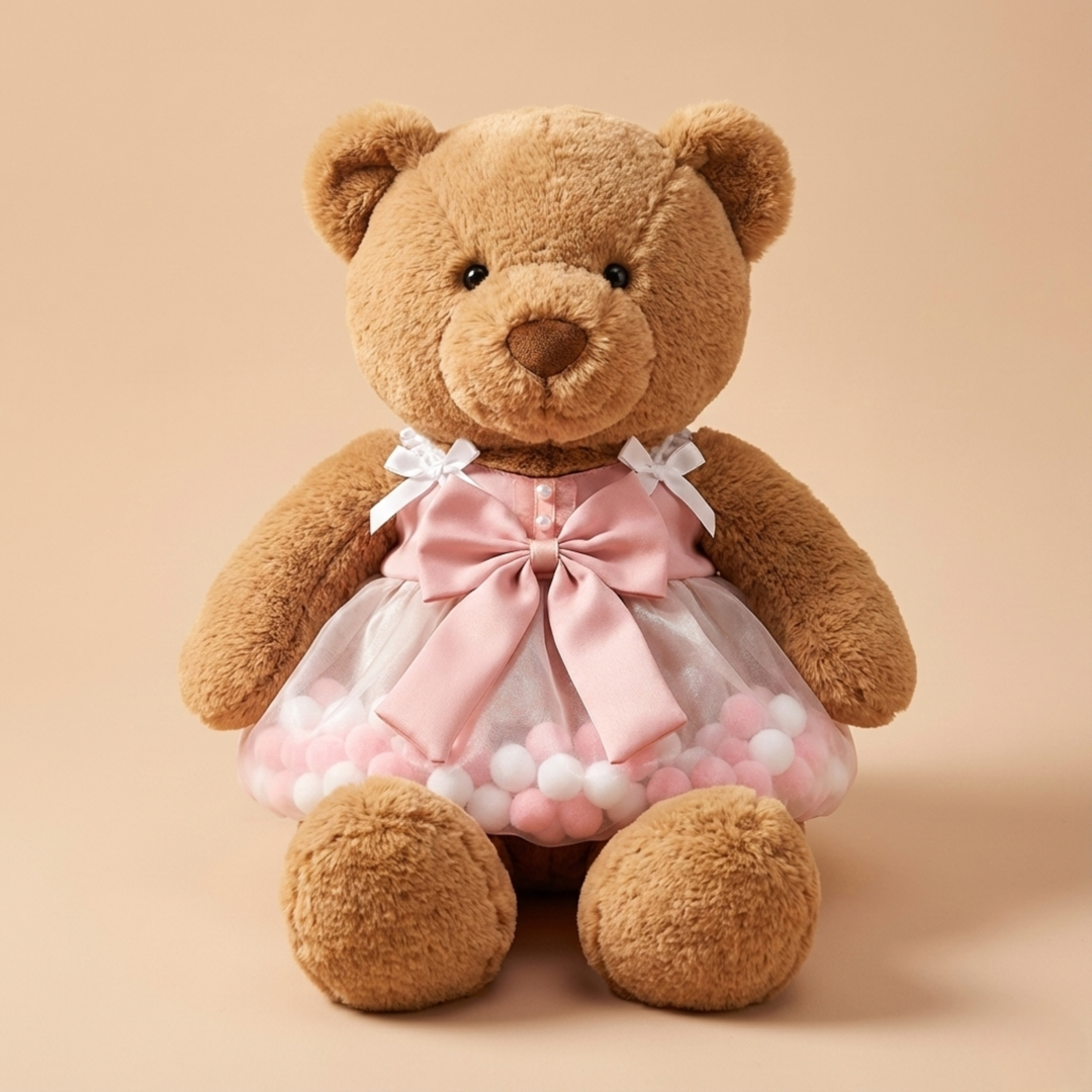 Jellycat Pink Bow Bubble Skirt Outfit (For 47cm Plush) – Jellycat plush stuffed animal outfit handmade doll clothes accessory