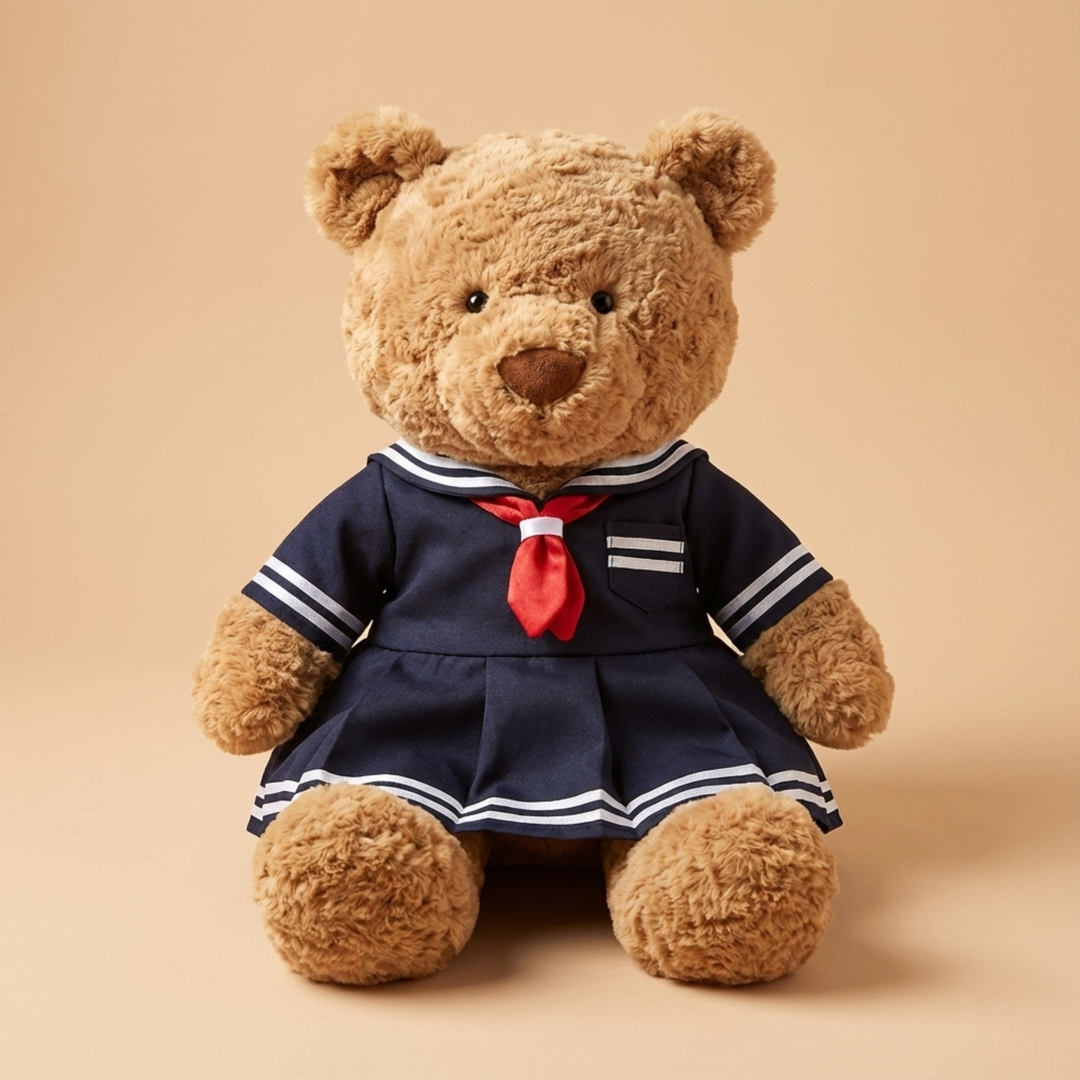 Jellycat Navy Sailor Dress Outfit (For 47cm Plush) – Jellycat plush stuffed animal outfit handmade doll clothes accessory