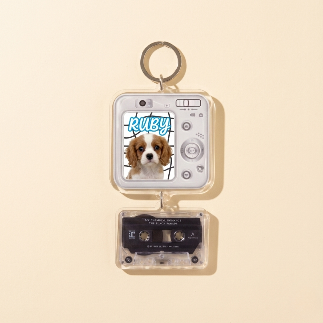 Personalized Acrylic Pet Keychain Charm size comparison – Lizzie & Friends