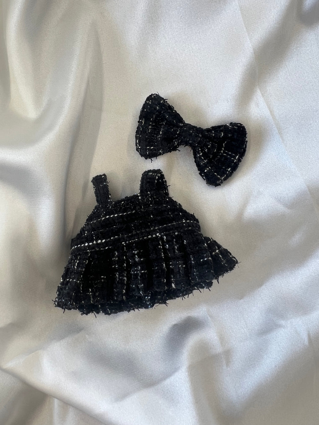labubu black dress Purple Dress with Hairbow Necklace Bag Keychain Labubo Clothes Labubo Clothing Macaron Clothes for Labubo Purple Dress + Hairbow main image 1