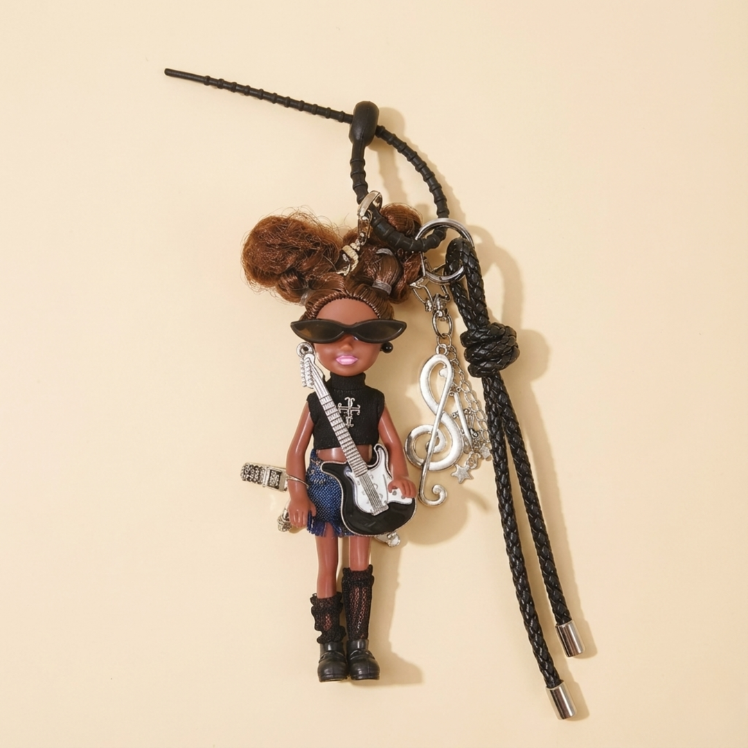 Tiny Style Doll Rockstar Guitar – kawaii fan merch collectible handmade gift Lizzie & Friends