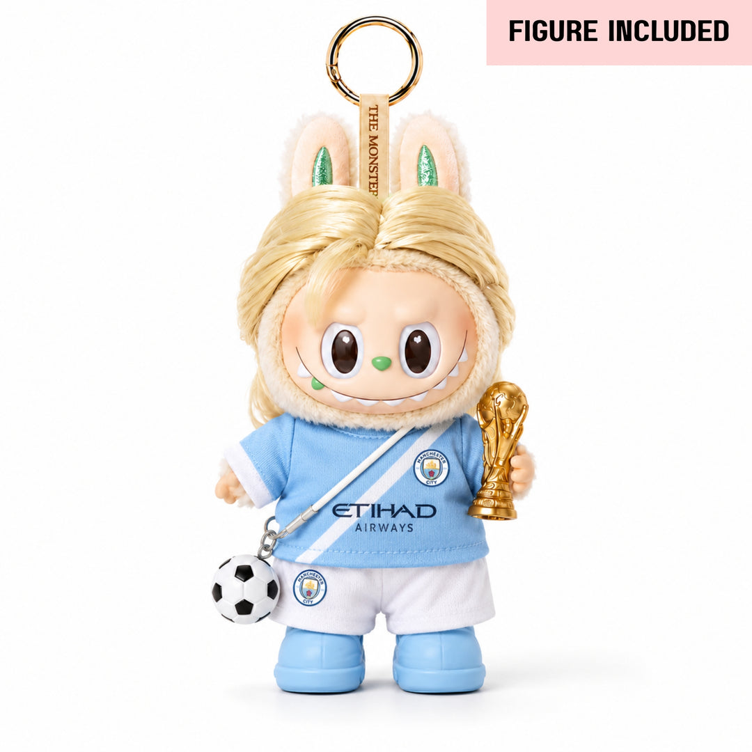 Labubu Manchester City Football Outfit Set – Complete with Authentic Blue Prelude Figure