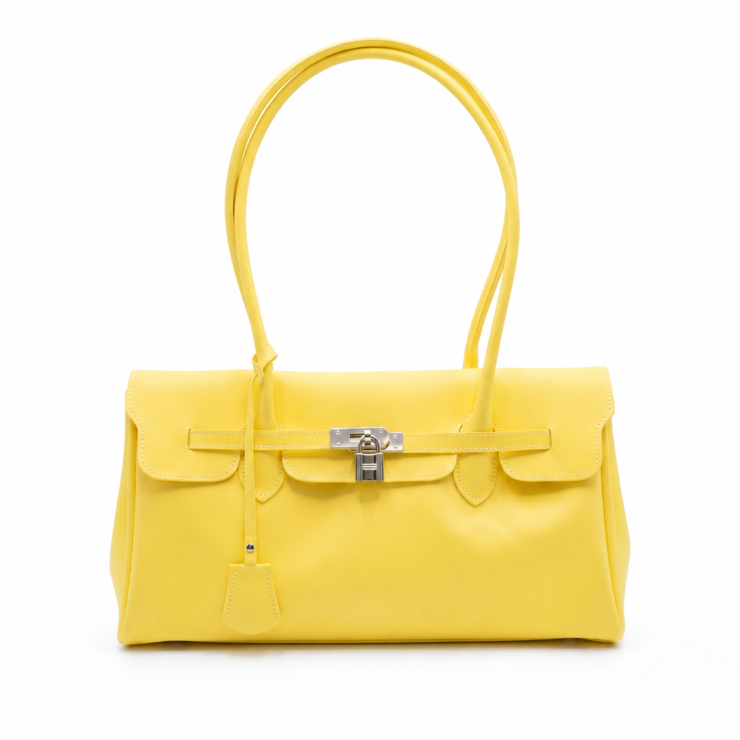 Yellow Jelly Padlock Shoulder Bag