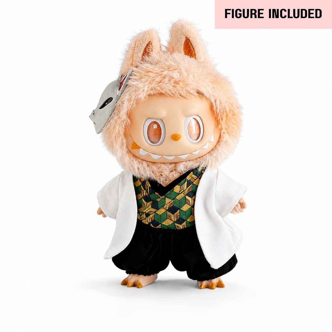 Labubu Demon Slayer Inosuke Outfit Set – Complete with Authentic Happiness Figure
